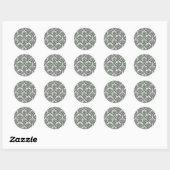 Stickers Damask noir et blanc (Feuille)