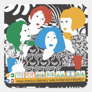 Stickers d'amis Mah Jong