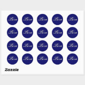 Stickers d'amour BLEUE MARINE - Customisé (Feuille)