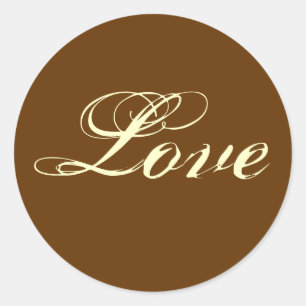 Stickers d'amour Brown châtaignier