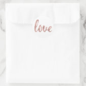 stickers d'amour en or rose, police de feuille (Sac)
