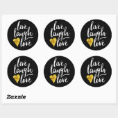 Stickers d'amour Live Laugh (Feuille)