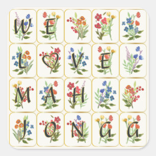 Stickers d'amour Mah Jongg