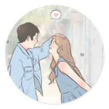 Stickers d'amour romantique couple - Élégant envel