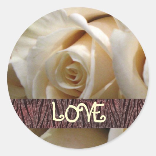 Stickers d'amour Rose ivoire (Devant)