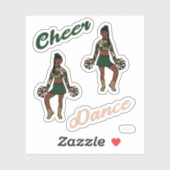 Stickers Dance Pom (Camo Vert) (Feuille)