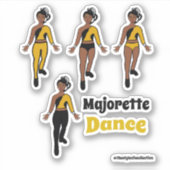 Stickers Dancer Changement Rapide Noir Jaune (Devant)