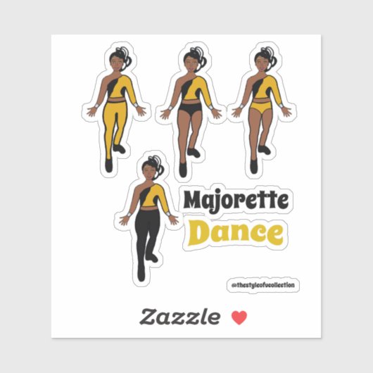 Stickers Dancer Changement Rapide Noir Jaune (Feuille)