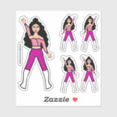 Stickers Dancer Hot Pink #2 (Feuille)