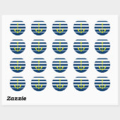 stickers d'ancre jaune avec rayures bleues et blan (Feuille)