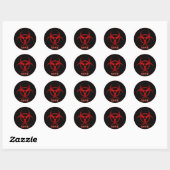 Stickers Danger Glossy 1½ pouce (feuille de 20) (Feuille)
