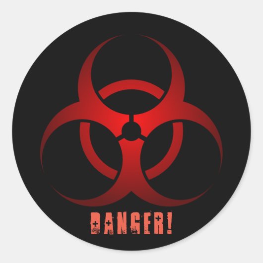 Stickers Danger Glossy 1½ pouce (feuille de 20) (Devant)