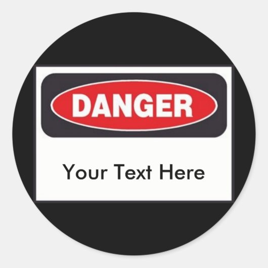 Stickers Danger - Personnaliser ! (Devant)