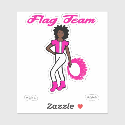 Stickers d'anneau de l'équipe du drapeau ( rose (Feuille)