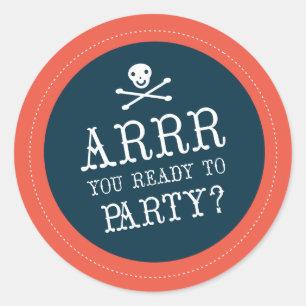 Stickers d'anniversaire Ahoy Matey