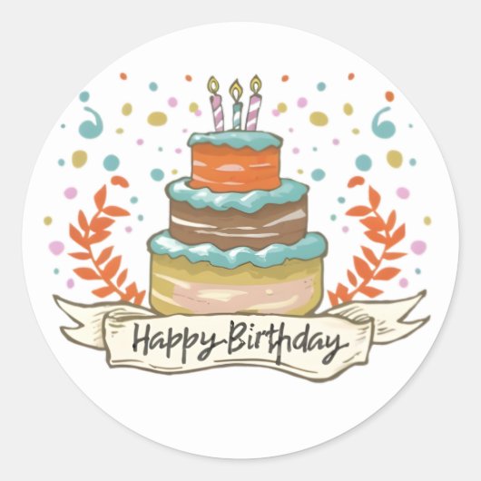 Stickers d'anniversaire amusants (Devant)