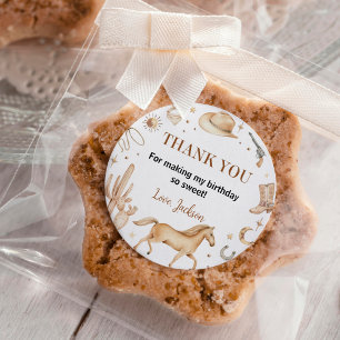 Stickers d'anniversaire Boho First Rodeo Étiquette