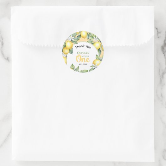 Stickers d'anniversaire citron citron (Sac)