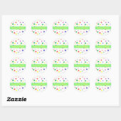 Stickers d'Anniversaire colorés Pois (Feuille)