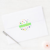 Stickers d'Anniversaire colorés Pois (Enveloppe)
