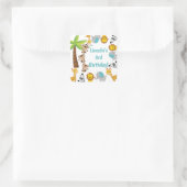 Stickers d'anniversaire d'animal mignon personnali (Sac)