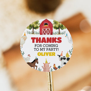 Stickers d'anniversaire de ferme