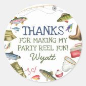 Stickers d'anniversaire de pêche (Devant)