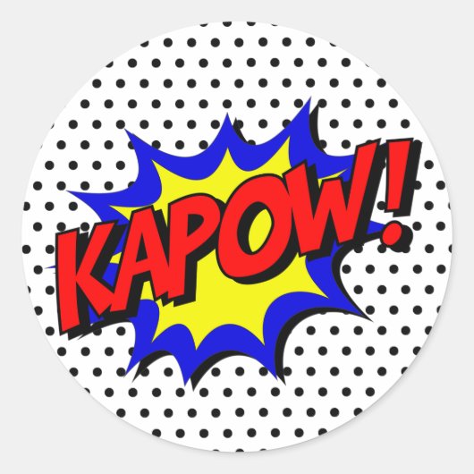 Stickers d'anniversaire du héros Kapow Pop Art Sup (Devant)