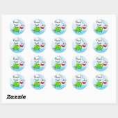 Stickers d'anniversaire du Merci Fishing Boy (Feuille)