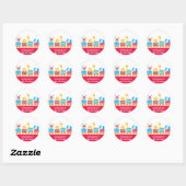 Stickers d'anniversaire du train Animal Circus (Feuille)