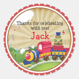 Stickers d'anniversaire du train Choo Choo