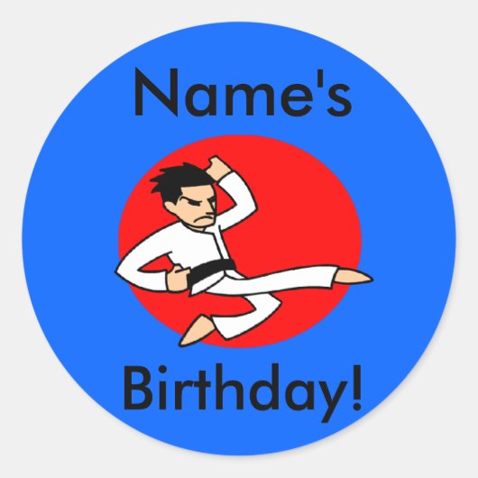 Stickers d'anniversaire Dynamite Martial Arts (Devant)