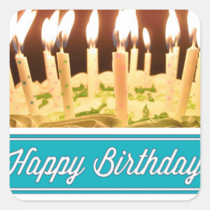 Stickers d'anniversaire heureux et sceaux d'envelo