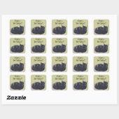 Stickers d'anniversaire joyeuse Chat Tortoise repo (Feuille)
