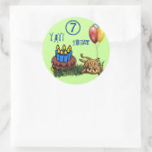Stickers d'anniversaire léopard de 7 ans ultra mig (Sac)