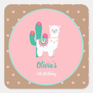 Stickers d'anniversaire Llama