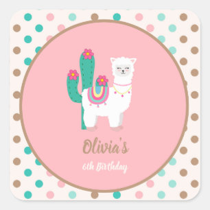 Stickers d'anniversaire Llama