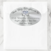 Stickers d'anniversaire Mariage Diamond personnali (Sac)