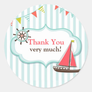 Stickers d'anniversaire Merci