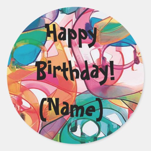 Stickers d'anniversaire personnalisés (Devant)