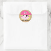 Stickers D'Anniversaire Pirate Rose Cute KRW (Sac)