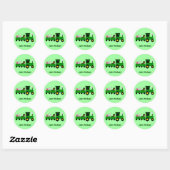 Stickers d'anniversaire pour tracteur de ferme pou (Feuille)