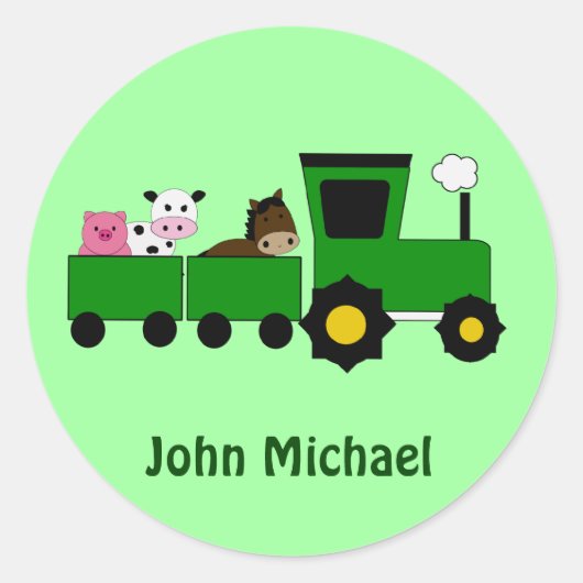 Stickers d'anniversaire pour tracteur de ferme pou (Devant)