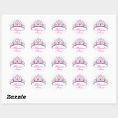 Stickers d'anniversaire Princess Tiara (Feuille)