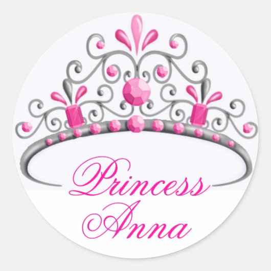 Stickers d'anniversaire Princess Tiara (Devant)