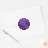 Stickers d'anniversaire violet 30 et flirté (Enveloppe)