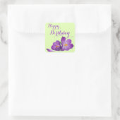 Stickers d'anniversaire violet Tulip heureux (Sac)