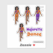 Stickers Danseur Changement Rapide Purple Orange (Feuille)