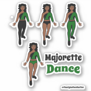 Stickers Danseur Changement Rapide Vert Noir