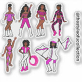 Stickers Danseur rose #1 (Devant)